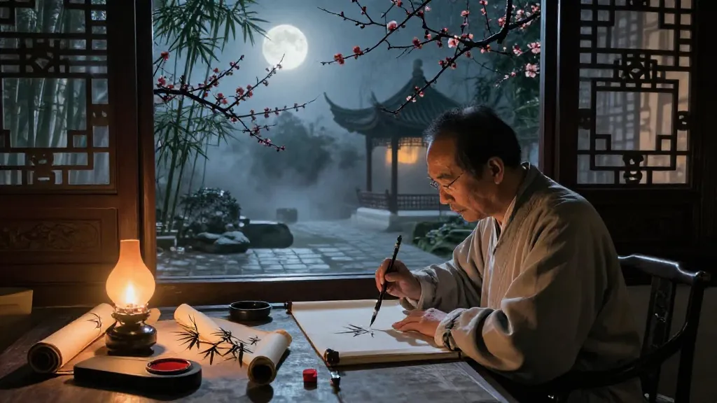 囗囗 ((Title Lost)) — Chinese ink painting