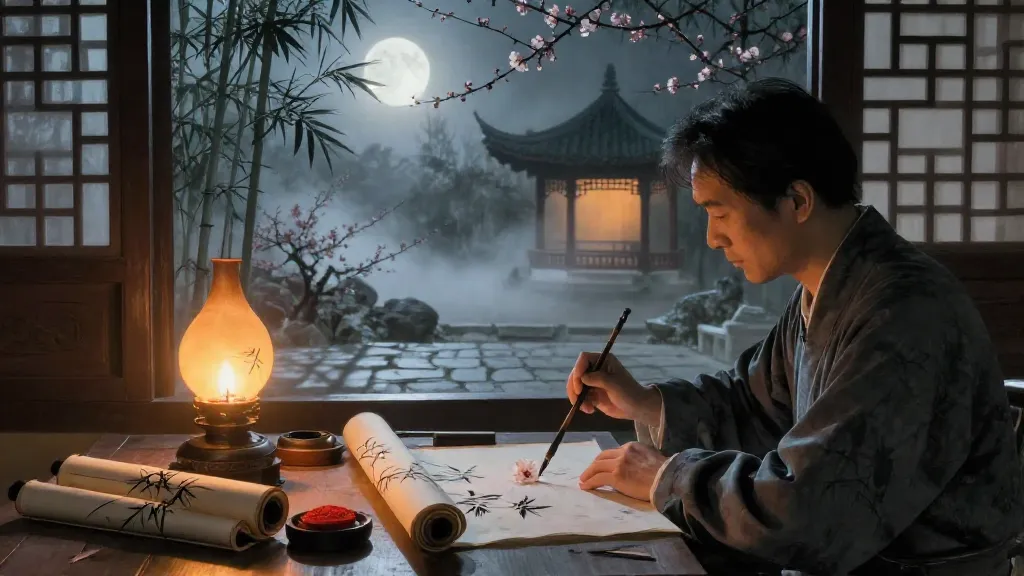 囗囗 ((Title Lost)) — Chinese ink painting