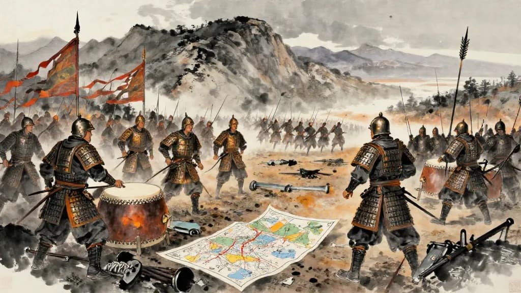 備突 (Defense Against Breakthrough) — Chinese ink painting