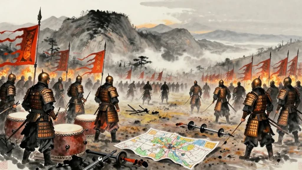 備穴 (Defense Against Tunneling) — Chinese ink painting