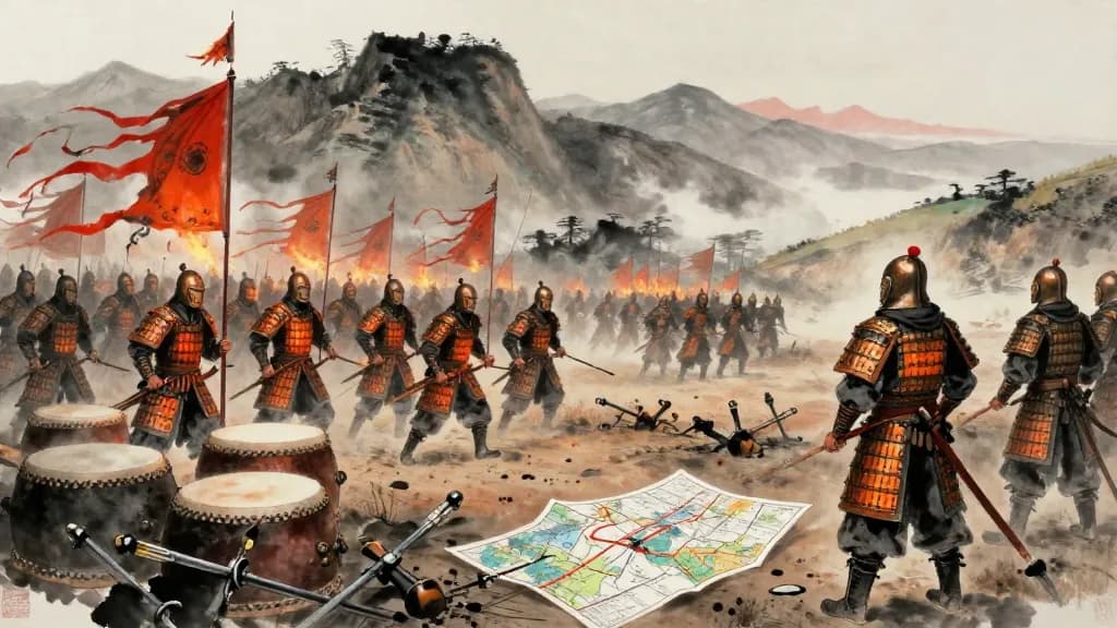 備蛾傅 (Defense Against Ant-Climbing Assault) — Chinese ink painting