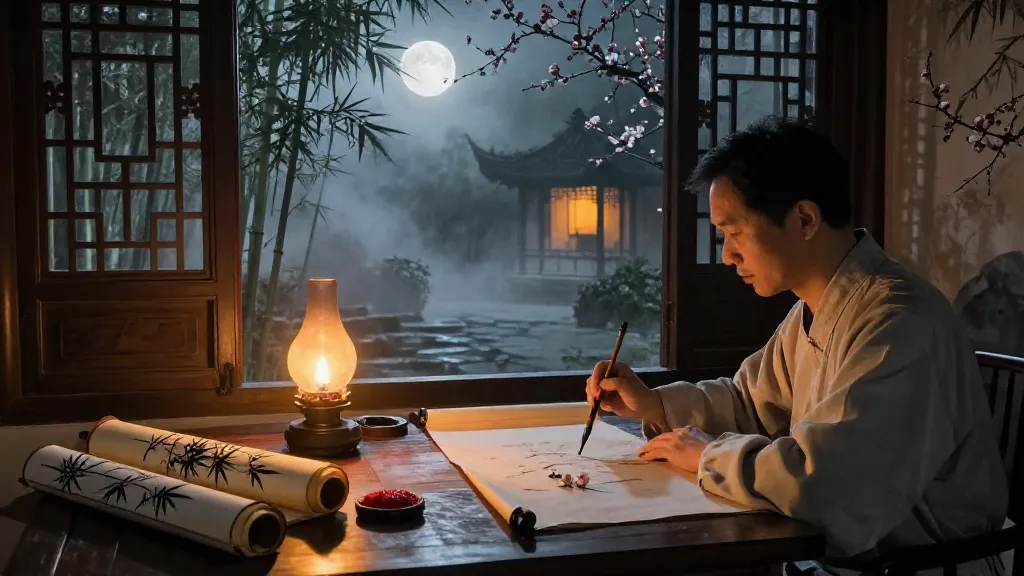 囗囗 ((Title Lost)) — Chinese ink painting