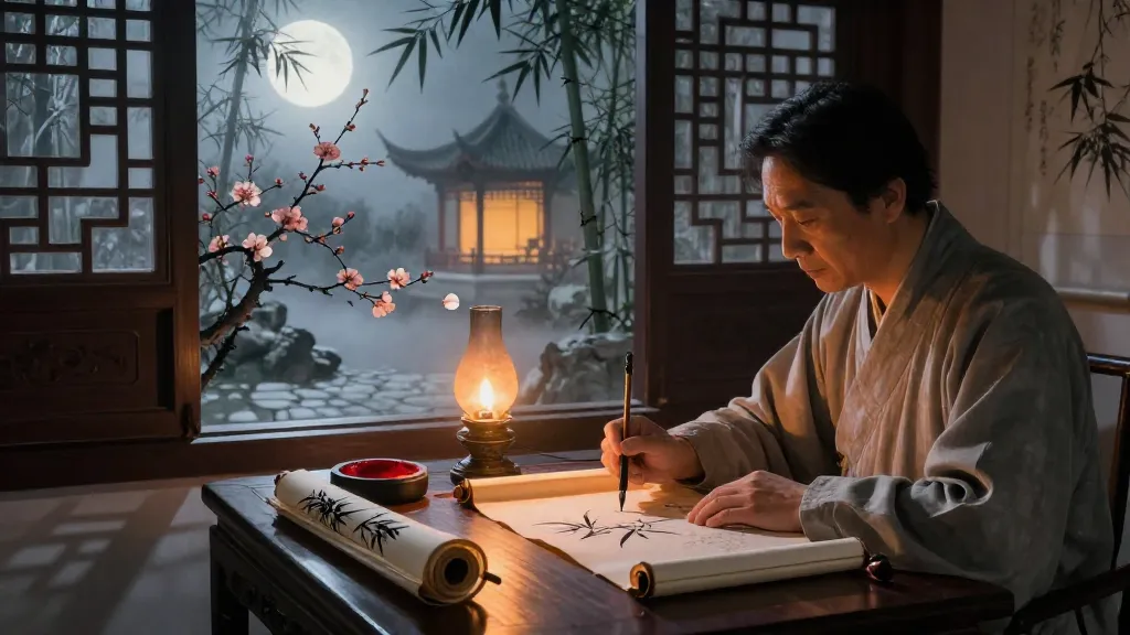 囗囗 ((Title Lost)) — Chinese ink painting