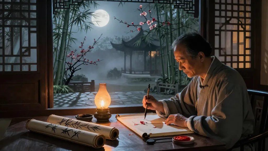 囗囗 ((Title Lost)) — Chinese ink painting