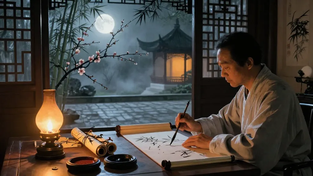 囗囗 ((Title Lost)) — Chinese ink painting