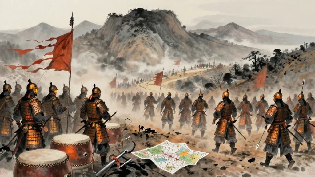 號令 (Orders and Commands) — Chinese ink painting