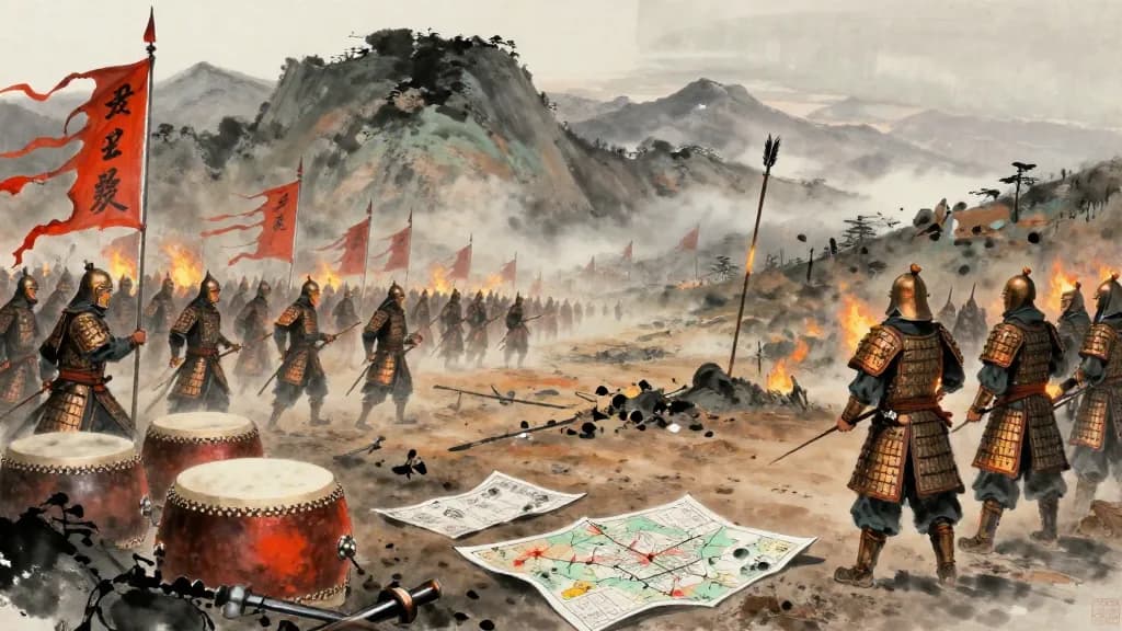 雜守 (Miscellaneous Defense Methods) — Chinese ink painting