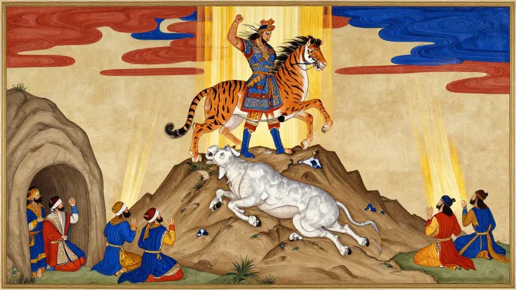 The Mazandaran Campaign (Part 2) — Persian miniature painting