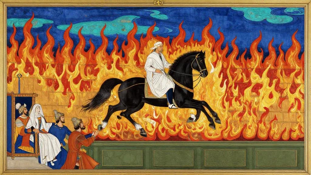 The Story of Siavash (Part 2) — Persian miniature painting