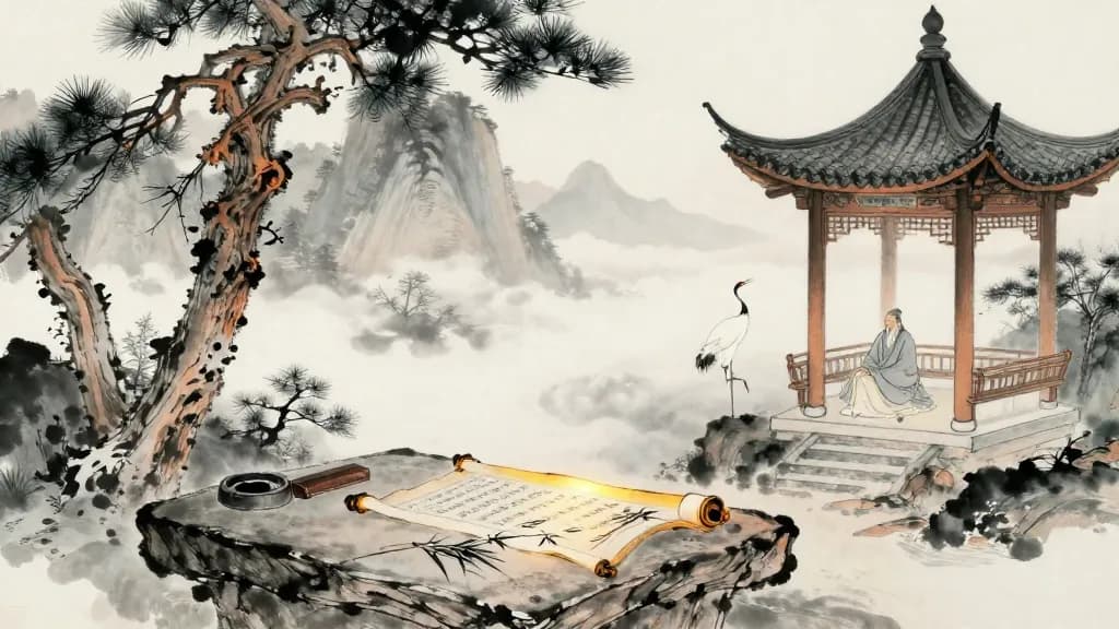 說民 (Persuading the People) — Chinese ink painting