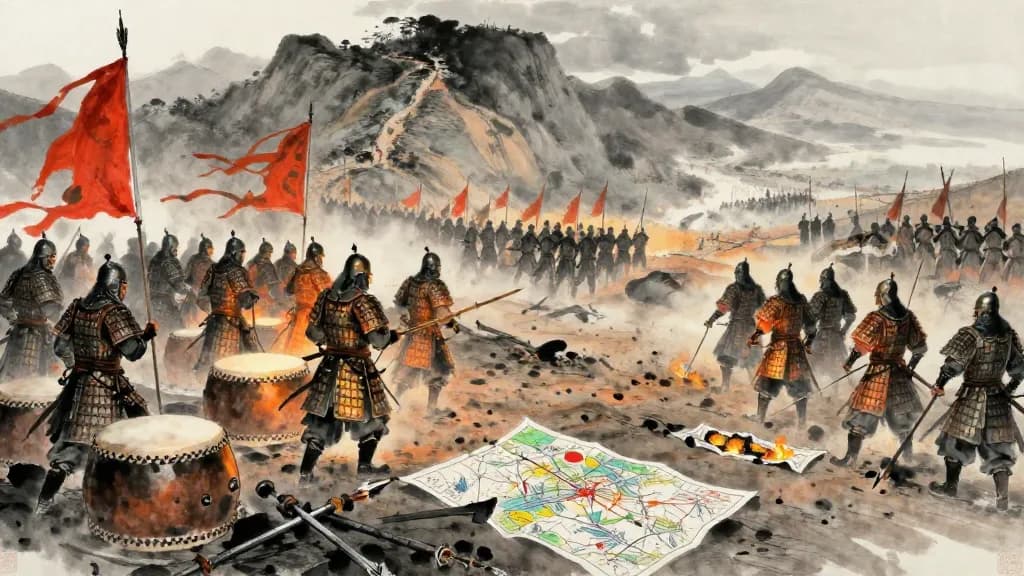 算地 (Calculating the Land) — Chinese ink painting