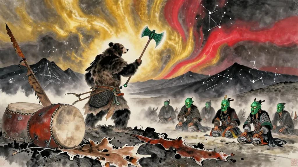 五帝本紀 (Annals of the Five Emperors) — Chinese ink painting