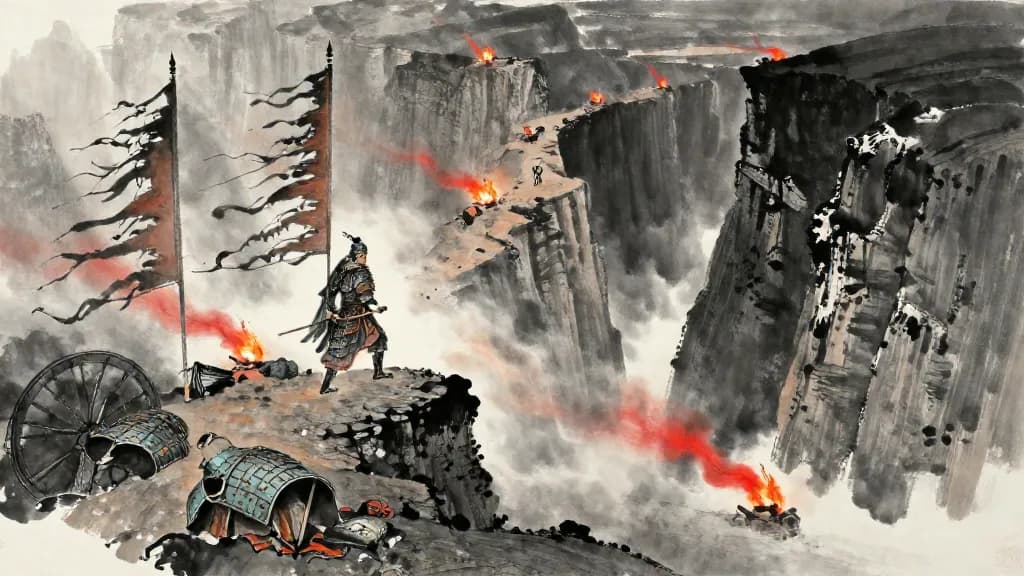 白起王翦列傳 (Biographies of Bai Qi and Wang Jian) — Chinese ink painting