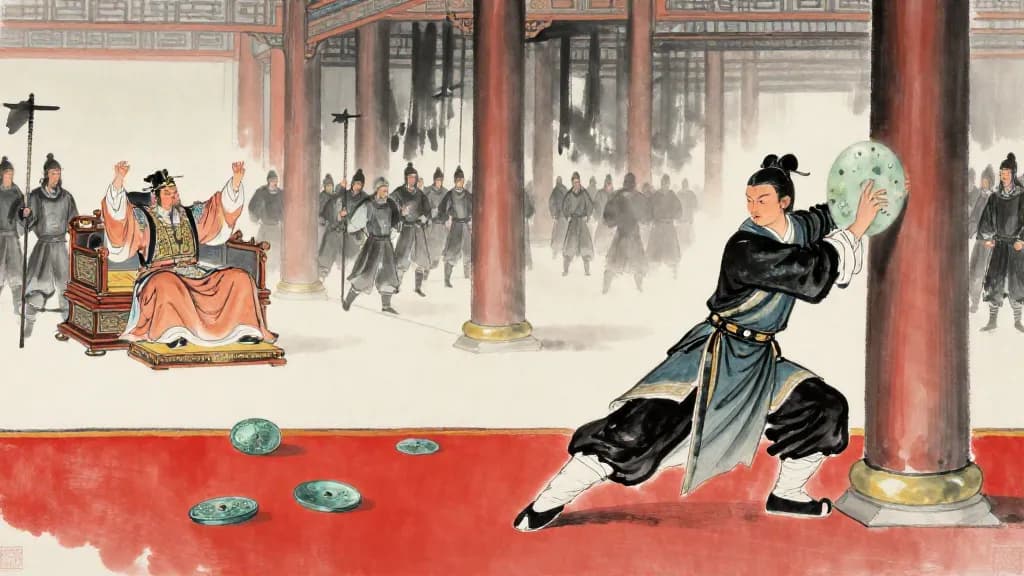 廉頗藺相如列傳 (Biographies of Lian Po and Lin Xiangru) — Chinese ink painting