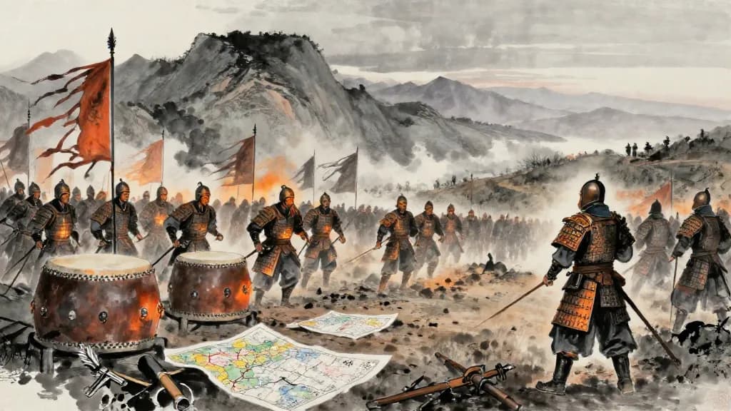 擒龐涓 (The Capture of Pang Juan) — Chinese ink painting