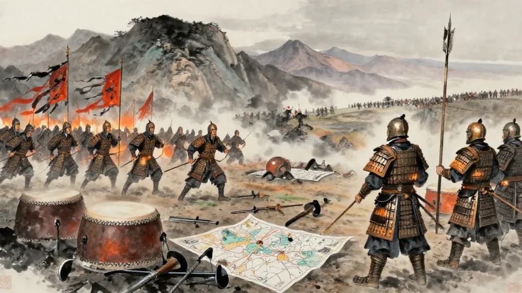 篡卒 (Selecting Troops) — Chinese ink painting