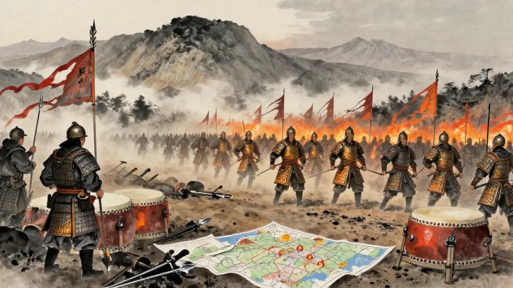 月戰 (Lunar Warfare) — Chinese ink painting