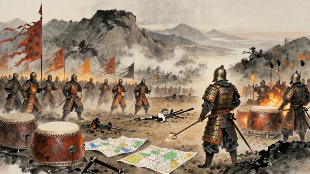 八陣 (The Eight Formations) — Chinese ink painting