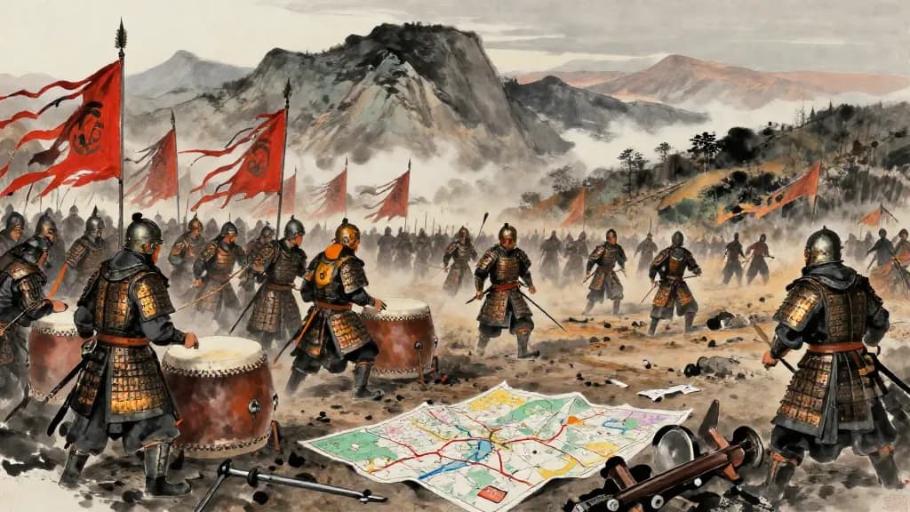 勢備 (Strategic Momentum and Preparedness) — Chinese ink painting