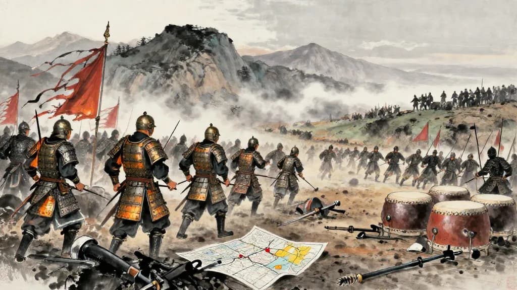 強兵 (Strengthening the Army) — Chinese ink painting