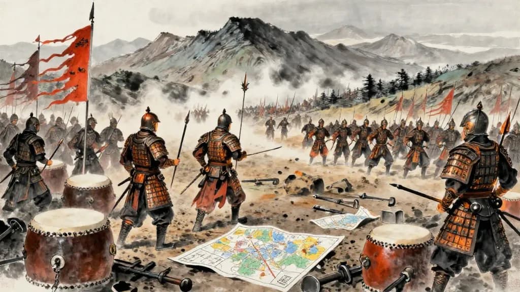 略甲 (Seizing Armored Forces) — Chinese ink painting