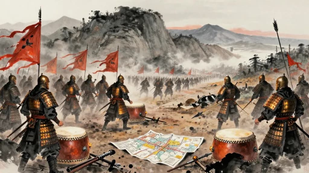 客主人分 (The Division Between Guest and Host) — Chinese ink painting