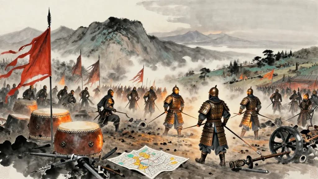 將敗 (The General's Defeats) — Chinese ink painting