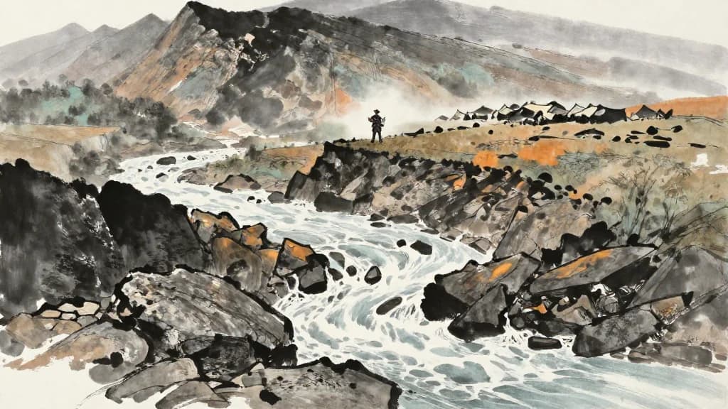 虛實 (Emptiness and Fullness) — Chinese ink painting