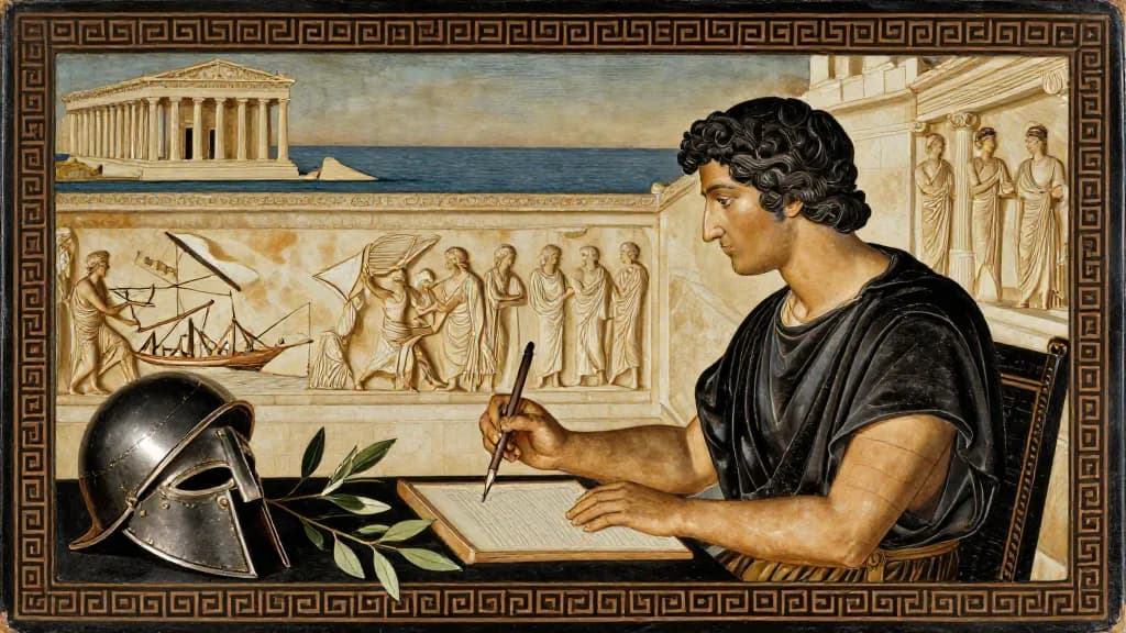 Thucydides — Attic red-figure pottery painting