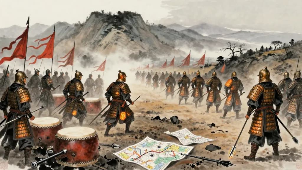 料敵 (Assessing the Enemy) — Chinese ink painting