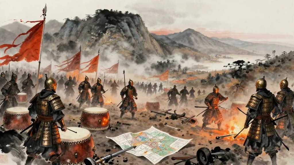 勵士 (Encouraging the Officers) — Chinese ink painting