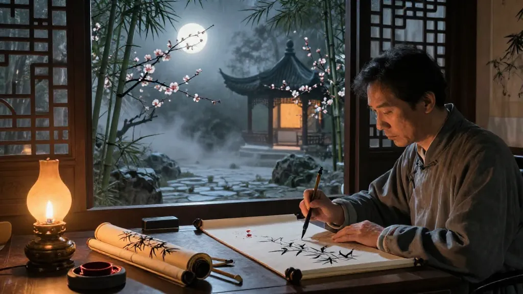 修身 (Cultivating the Self) — Chinese ink painting