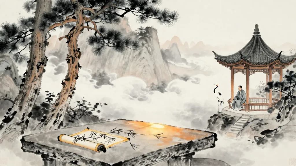 不苟 (Nothing Careless) — Chinese ink painting