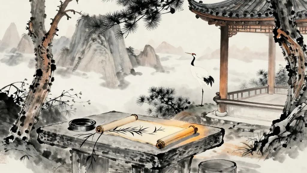 儒效 (The Achievements of the Confucians) — Chinese ink painting
