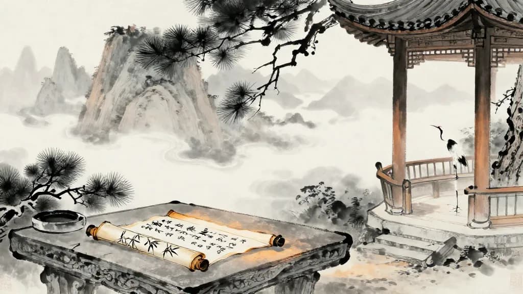 富國 (Enriching the State) — Chinese ink painting