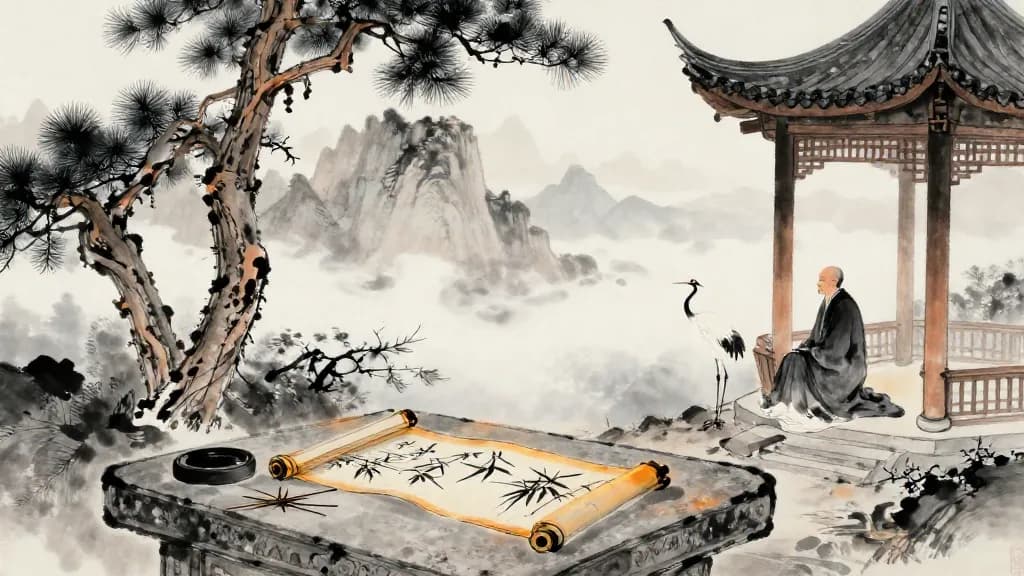 君道 (The Way of the Ruler) — Chinese ink painting