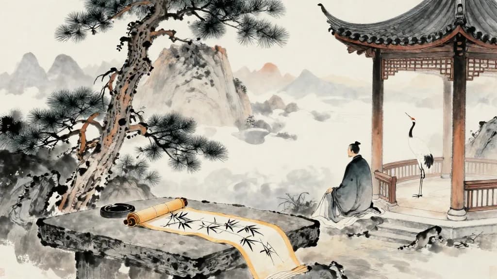 解蔽 (Removing Blindness) — Chinese ink painting