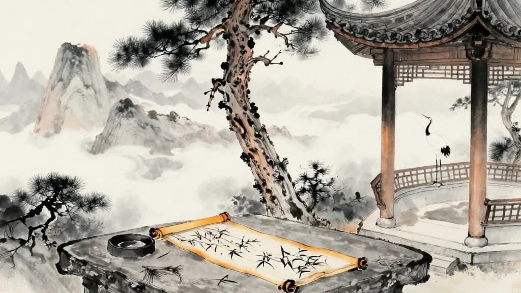正名 (Rectifying Names) — Chinese ink painting