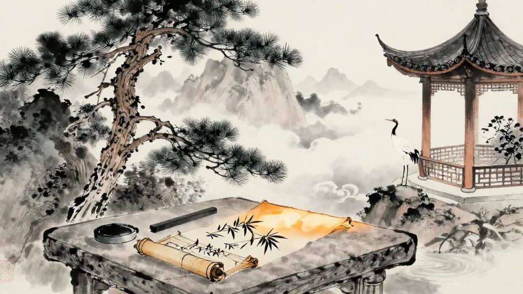 性惡 (Human Nature Is Bad) — Chinese ink painting