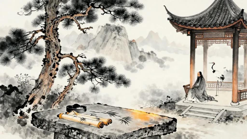 君子 (The Gentleman) — Chinese ink painting