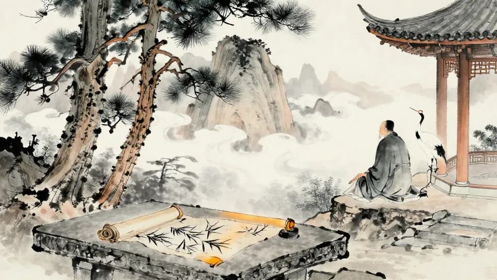 刻意 (Constrained in Will) — Chinese ink painting