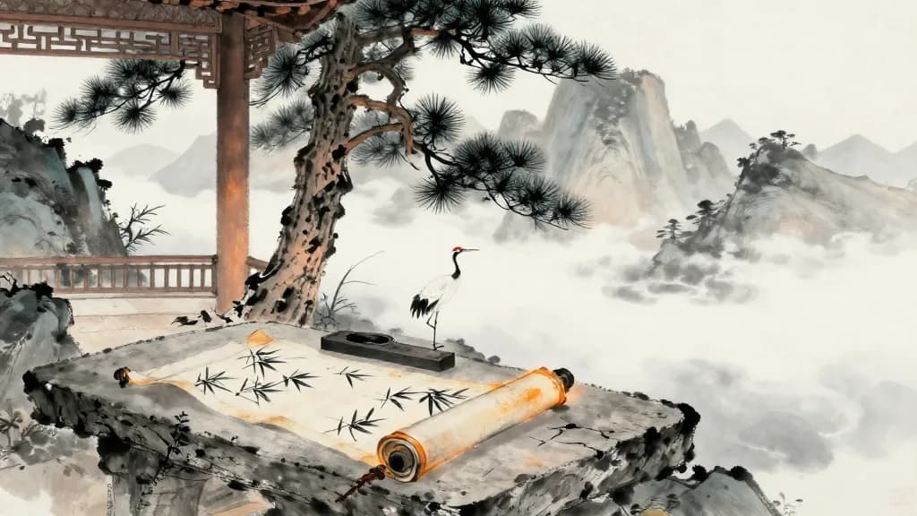 至樂 (Supreme Happiness) — Chinese ink painting