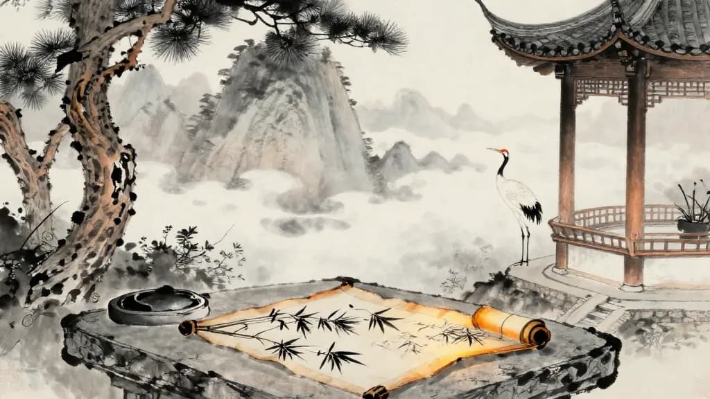 達生 (Mastering Life) — Chinese ink painting