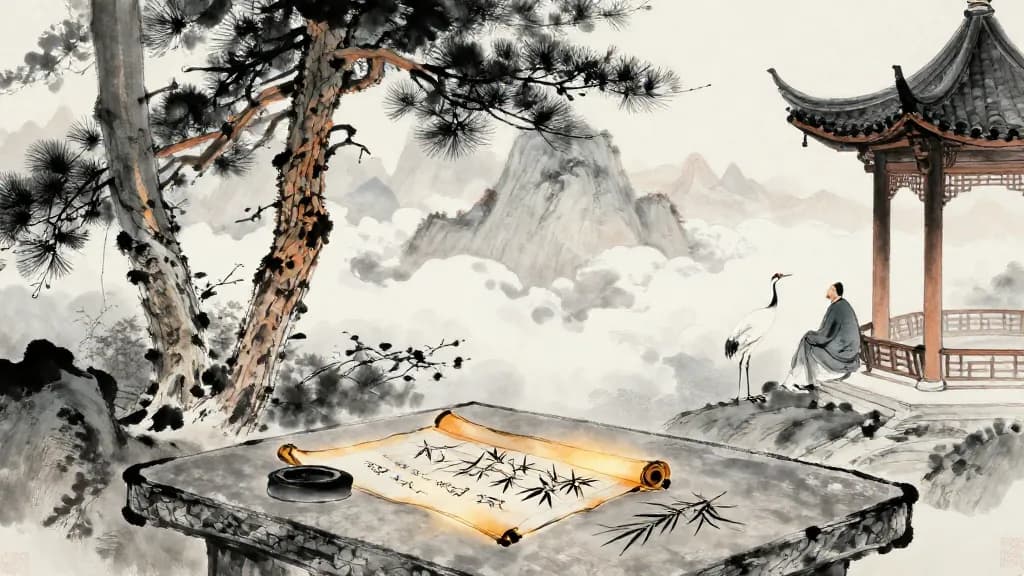 庚桑楚 (Gengsang Chu) — Chinese ink painting