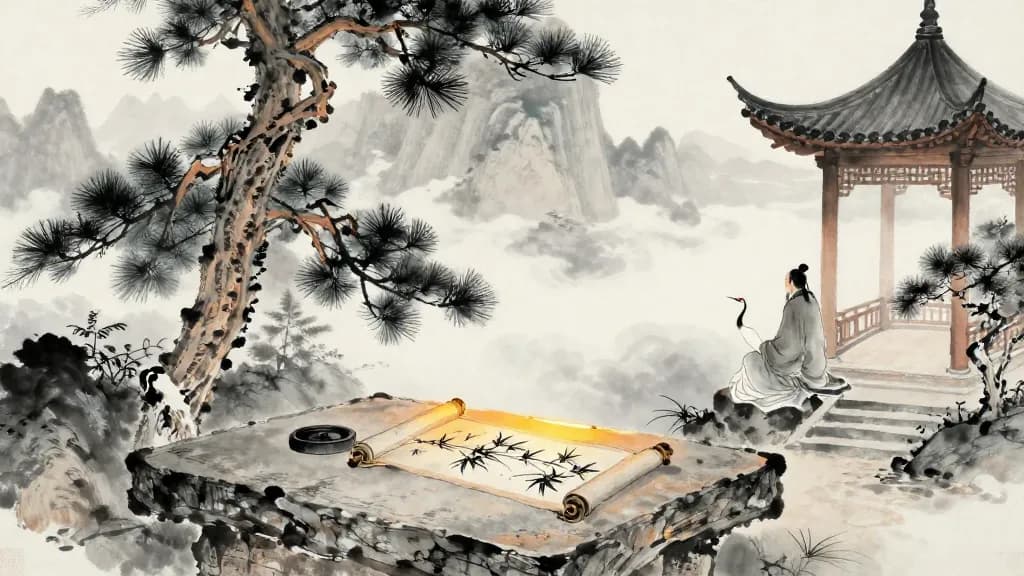 寓言 (Imputed Words) — Chinese ink painting