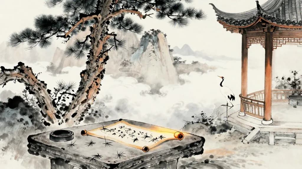 天下 (All Under Heaven) — Chinese ink painting