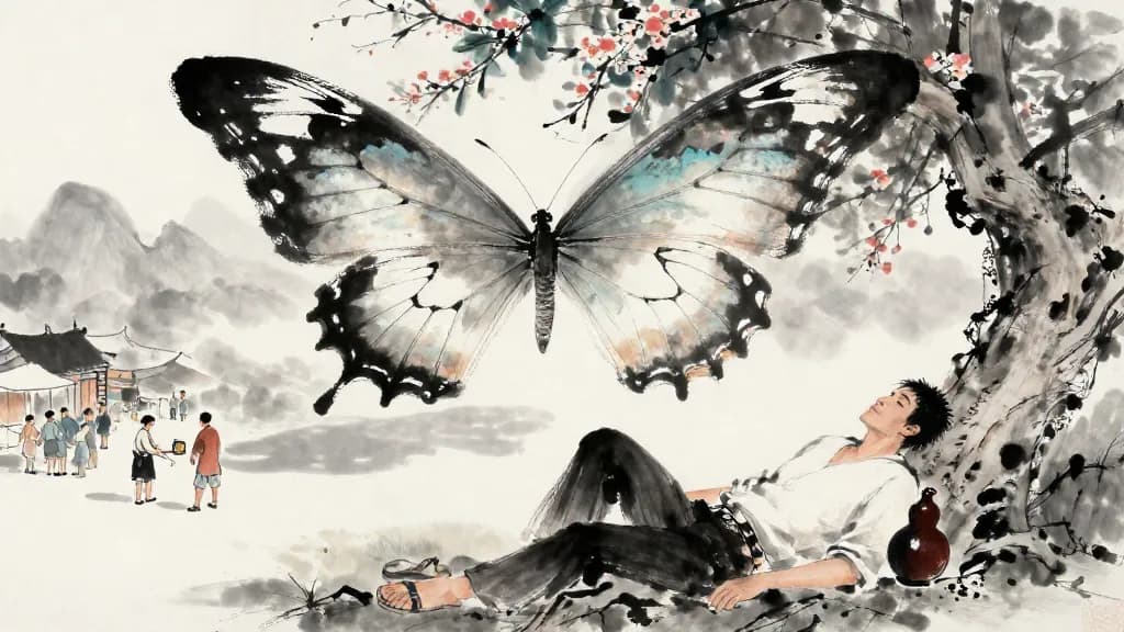 Zhuangzi (莊子) — Chinese ink painting