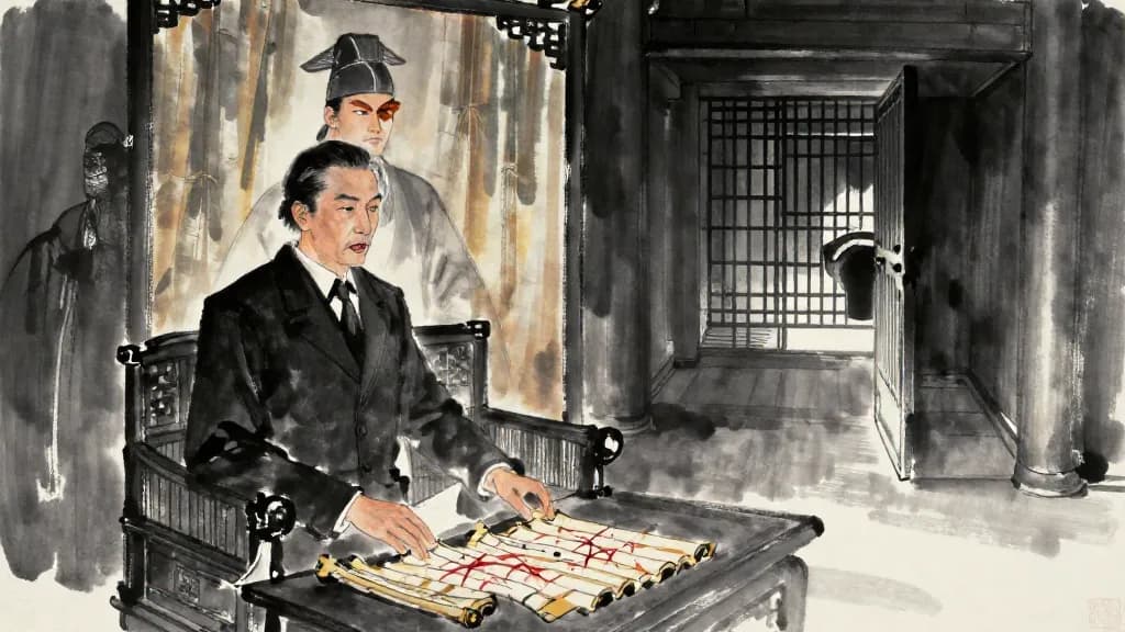 說難 (The Difficulty of Persuasion) — Chinese ink painting