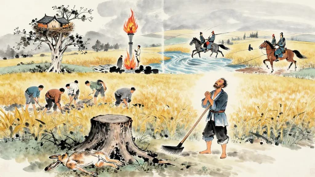 五蠹 (Five Vermin) — Chinese ink painting