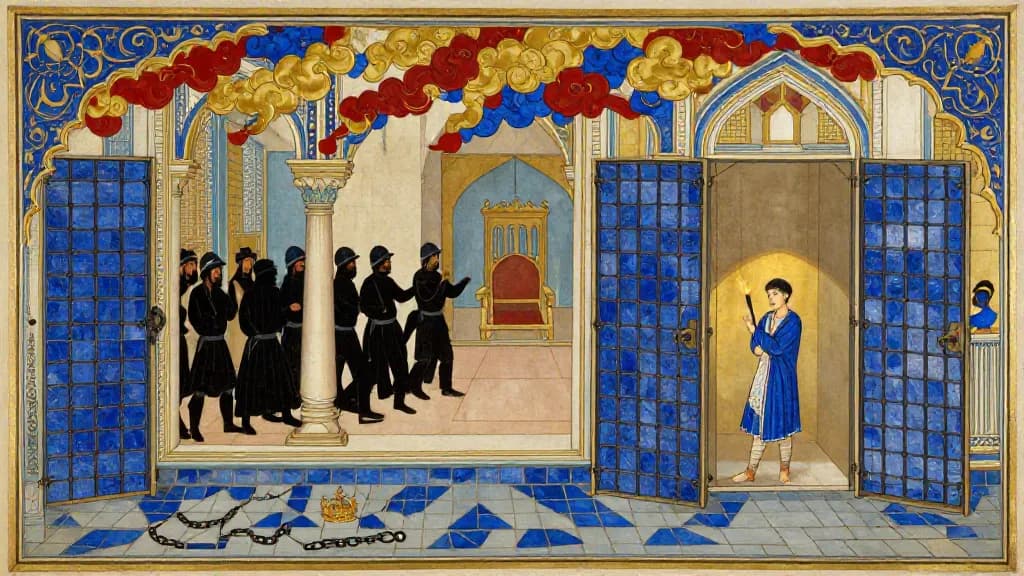 The Reign of Khosrow Parviz (Part 13 — The Fall) — Persian miniature painting